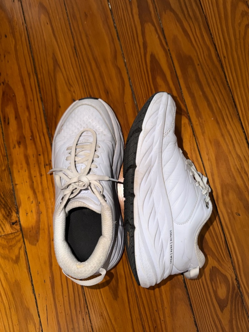 Hoka White Athletic Running Shoes